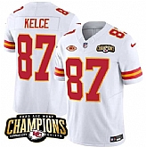 Men & Women & Youth Kansas City Chiefs #87 Travis Kelce White 2023 F.U.S.E. AFC West Champions With NKH Patch Vapor Untouchable Limited Jersey,baseball caps,new era cap wholesale,wholesale hats